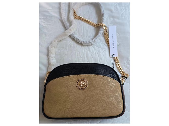 Marc Jacobs Signet Turnlock Multi-Color Leather Camera Bag Brown Black Beige Light brown Gold hardware - view 5