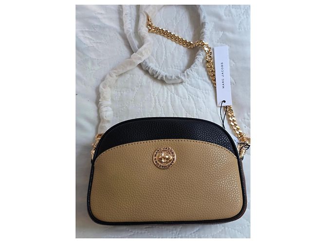 Marc Jacobs Signet Turnlock Multi-Color Leather Camera Bag Brown Black Beige Light brown Gold hardware - view 9