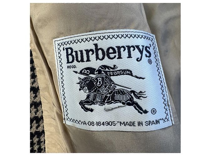 Burberrys Houndstooth Wool Blazer Brown Black Beige - view 3