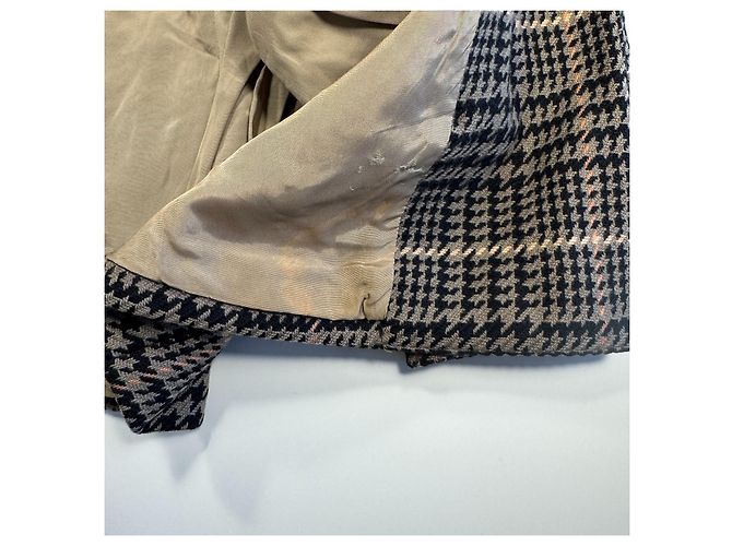 Burberrys Houndstooth Wool Blazer Brown Black Beige - view 5