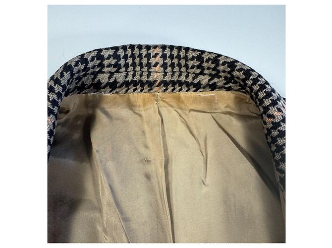 Burberrys Houndstooth Wool Blazer Brown Black Beige - view 6