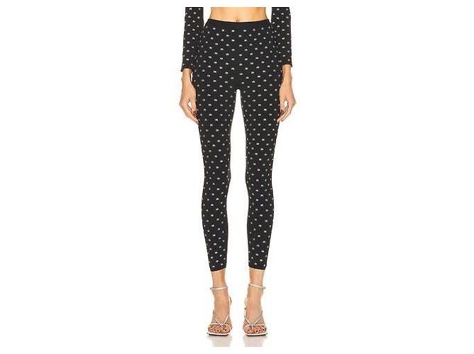 Alexander Wang Leggings con Cristales - Negro - vista 5