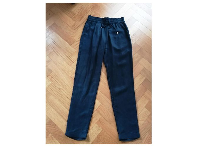 Pantalones Ekyog de viscosa azul marino Azul oscuro - vista 3