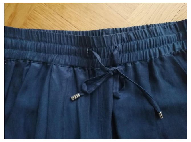 Pantalones Ekyog de viscosa azul marino Azul oscuro - vista 4