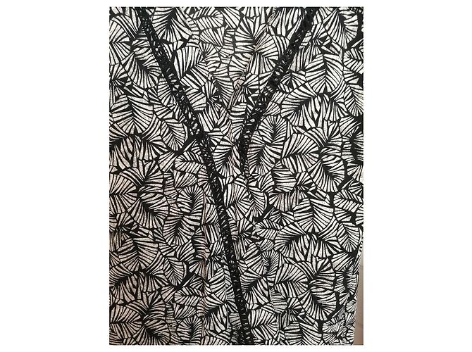Combinaison pantalon IKKS Women imprimé feuillage noir et blanc - vue 3
