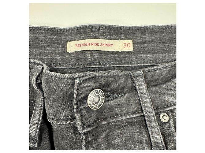 Levi's 721 Vaqueros Skinny de Tiro Alto Negro - vista 10