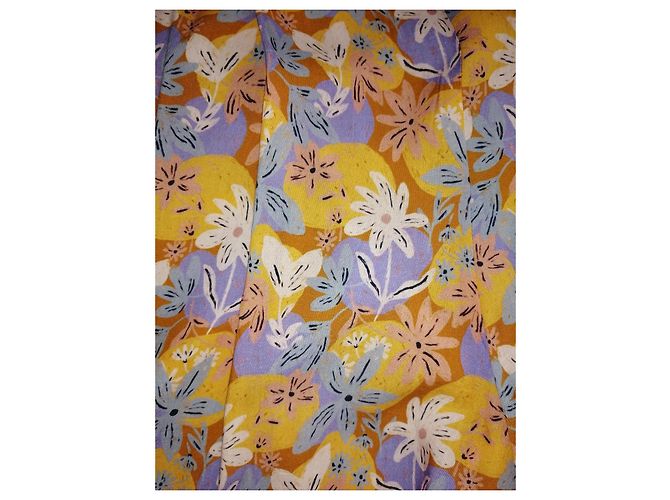 Autre Marque Marie Sixtine Weite Culotte mit Blumenmuster Braun Pink Weiß Blau Lila Gelb - Ansicht 4