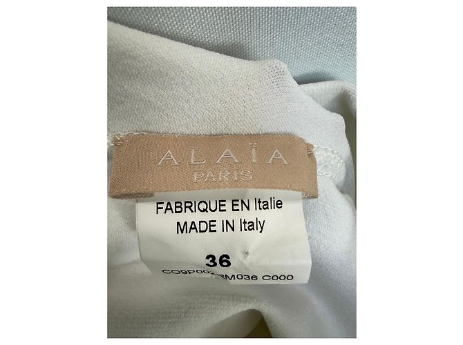 Alaïa Leggings de cintura alta em mistura de viscose - Branco - vista 3