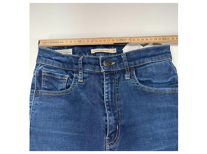 Levi's Mile High Super Skinny Jeans Blu - vista 3