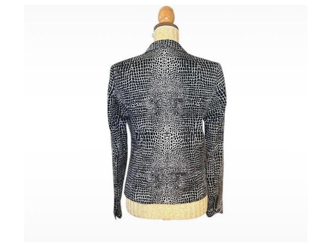 Blazer The Kooples estampado cocodrilo Negro Blanco - vista 3