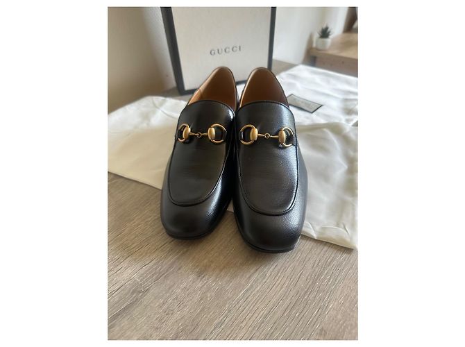 Gucci Horsebit Mocassini in pelle nera Nero - vista 3