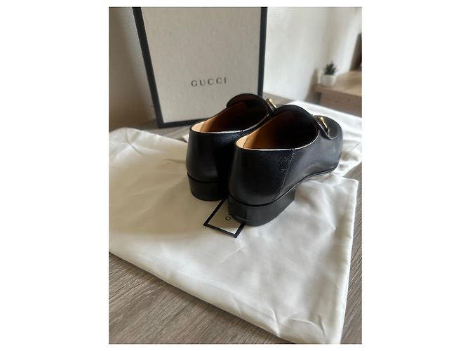 Gucci Horsebit Mocassini in pelle nera Nero - vista 5