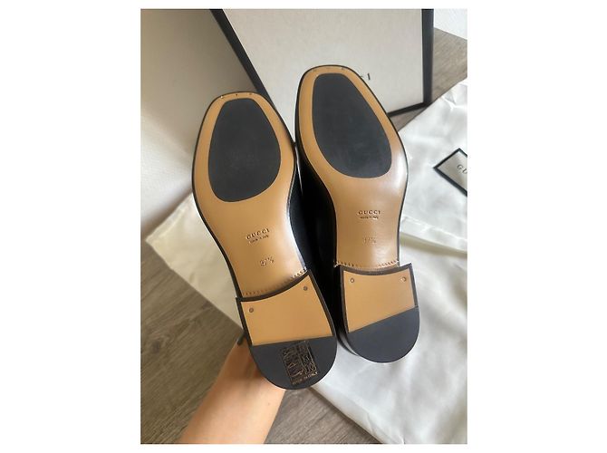 Gucci Horsebit Mocassini in pelle nera Nero - vista 8