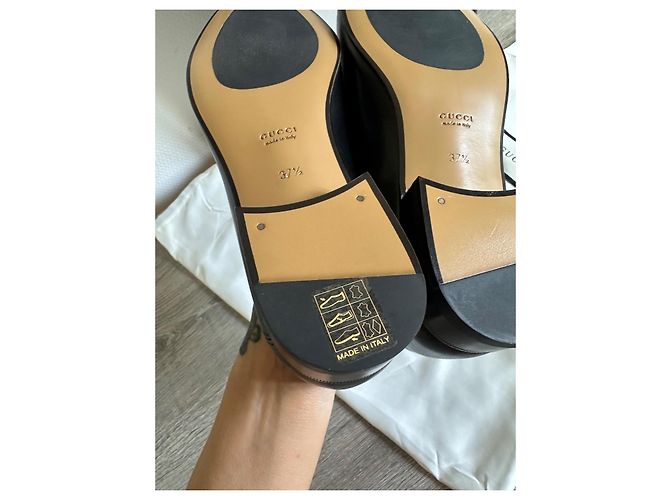 Gucci Horsebit Mocassini in pelle nera Nero - vista 9