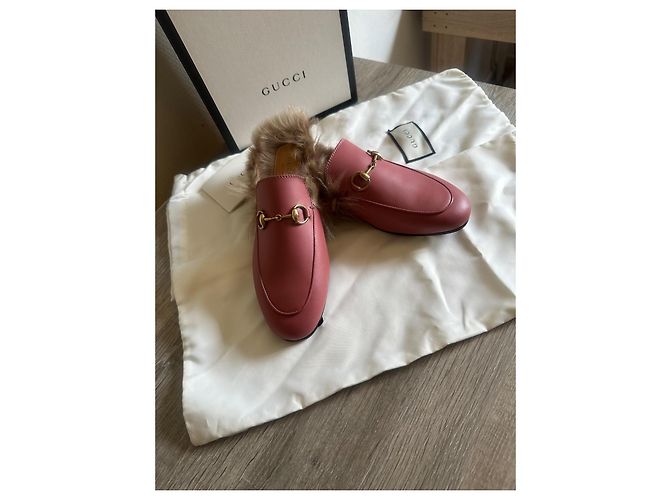 Mocassini Gucci Princetown in pelle Rose - 36 Rosa - vista 11