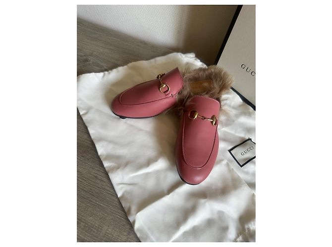 Mocassini Gucci Princetown in pelle Rose - 36 Rosa - vista 12