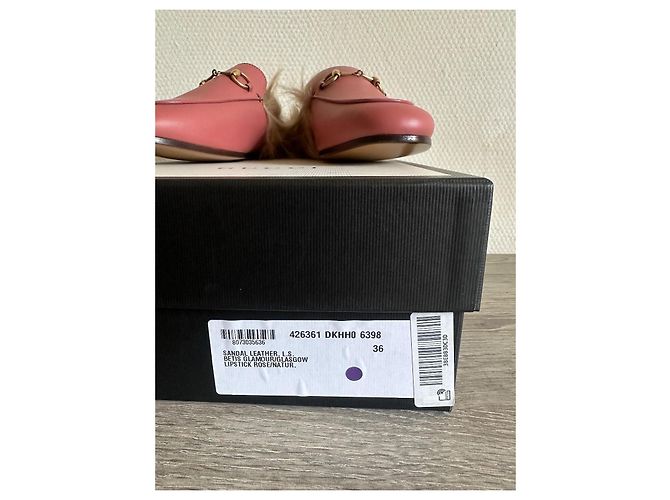 Mocassini Gucci Princetown in pelle Rose - 36 Rosa - vista 16