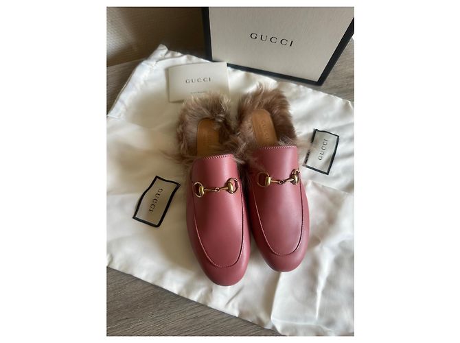 Mocassini Gucci Princetown in pelle Rose - 36 Rosa - vista 3