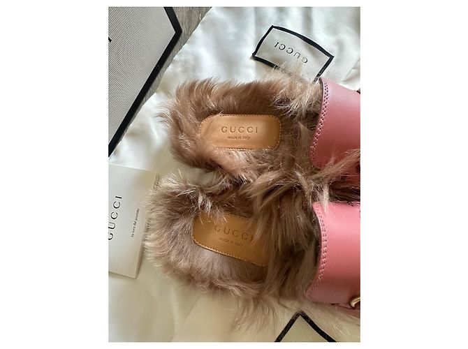 Mocassini Gucci Princetown in pelle Rose - 36 Rosa - vista 4