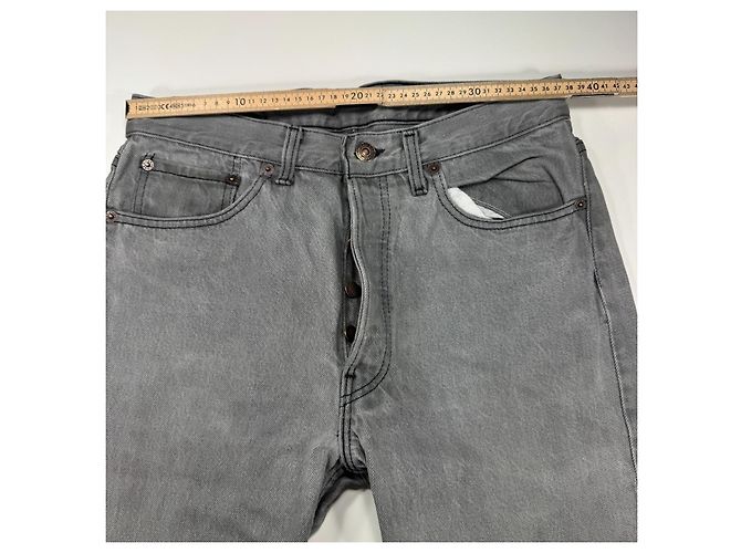 Levi's 501 Jeans Denim Grigio - vista 4