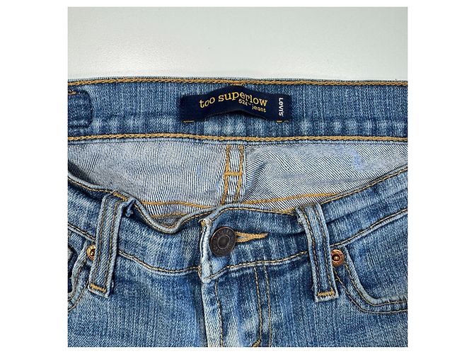 Levi's 524 Too Super Low Jeans Bootcut Blu - vista 11
