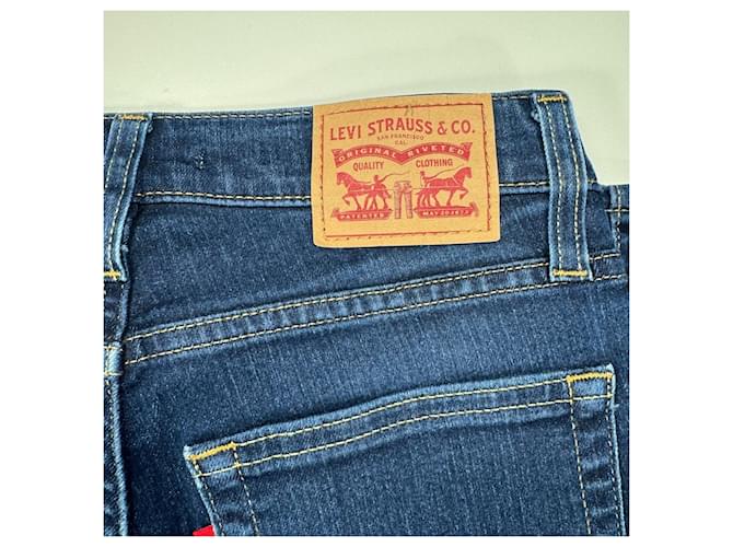 Levi's 724 High Rise Straight Jeans Azul - vista 12