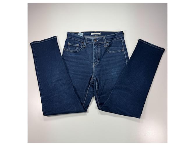 Levi's 724 High Rise Straight Jeans Azul - vista 9