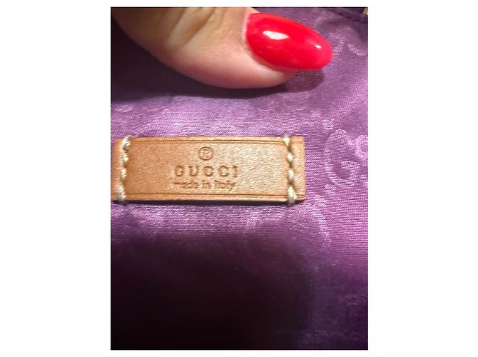 Gucci Borsa Tote in Tela Monogram GG e Pelle - Viola Porpora - vista 5