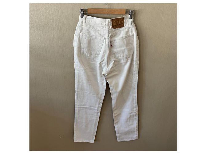 Levi's 501 Jeans Denim Bianco - vista 2
