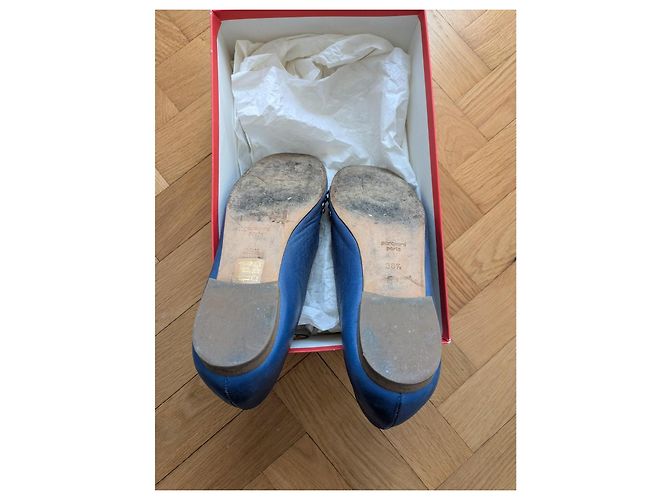 Autre Marque Parcours Paris Ballerine in pelle blu con borchie a stelle - vista 4