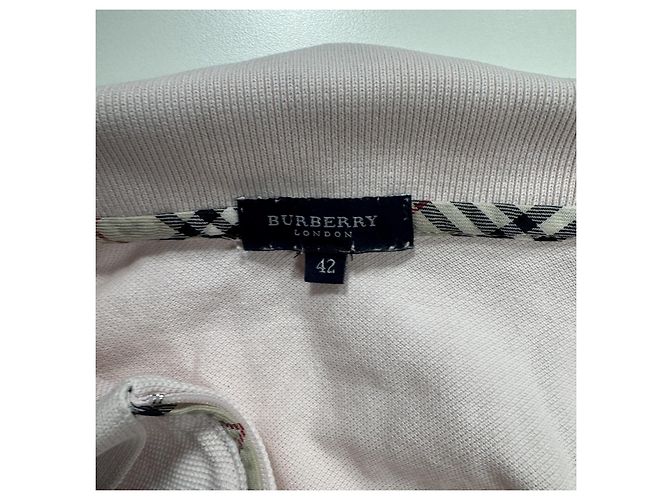 Burberry Polo Rosa con Collo a Zip - vista 3