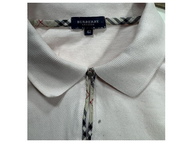 Burberry Polo Rosa con Collo a Zip - vista 4