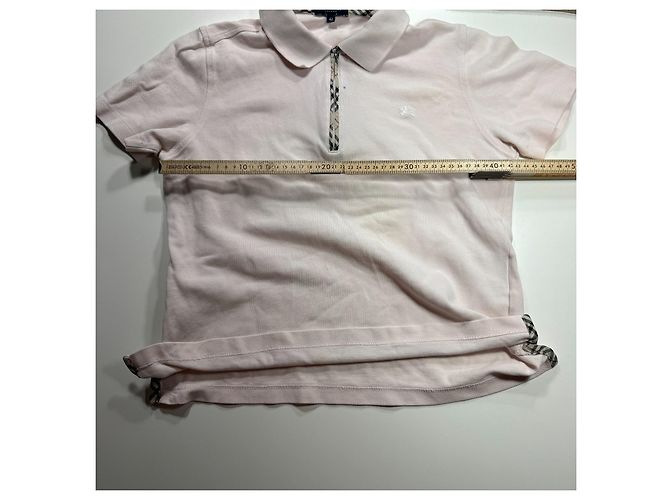 Burberry Polo Rosa con Collo a Zip - vista 7