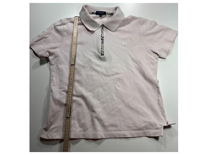 Burberry Polo Rosa con Collo a Zip - vista 8
