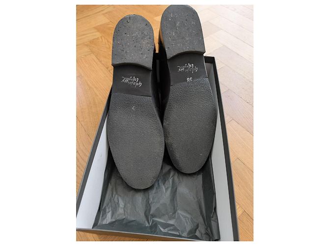 Autre Marque Galeries Lafayette Mocassini Pelle Nera Catena Oro Nero - vista 3