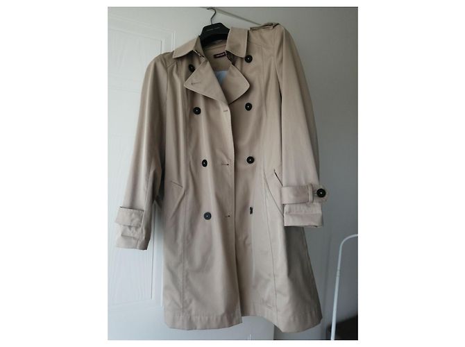 Comptoir Des Cotonniers Gabardina beige de algodón - vista 2
