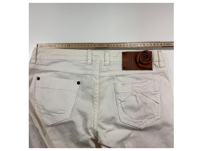 Red Valentino jeans slim de algodão branco - vista 3