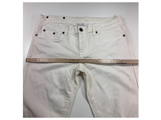 Red Valentino jeans slim de algodão branco - vista 4