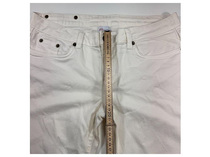 Red Valentino jeans slim de algodão branco - vista 5
