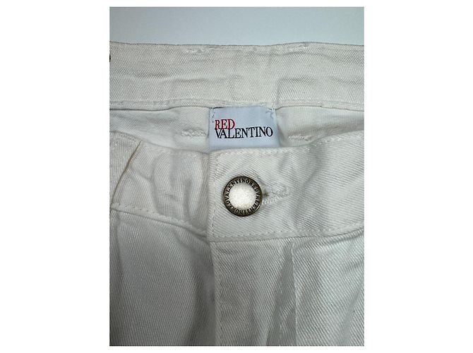 Red Valentino jeans slim de algodão branco - vista 9