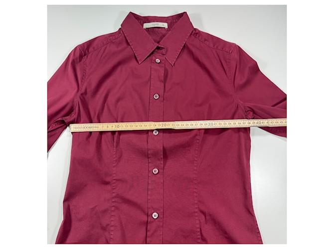 Camicia Prada in cotone bordeaux Bordò - vista 5