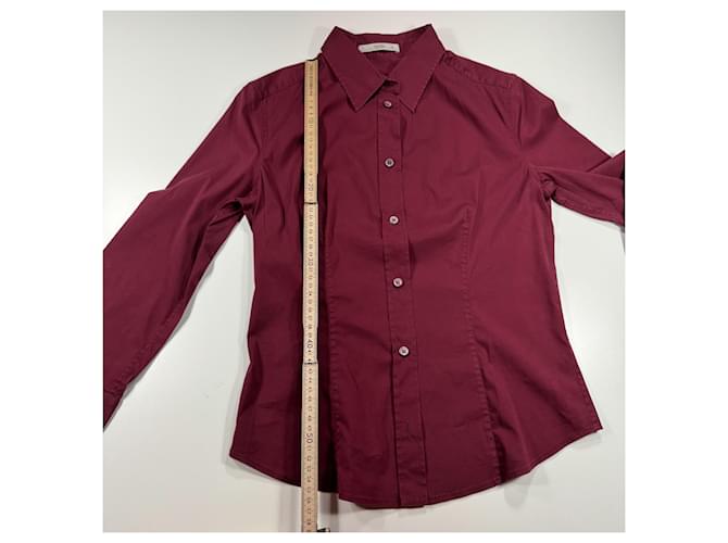 Camicia Prada in cotone bordeaux Bordò - vista 6