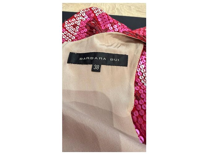 Barbara Bui Pailletten-Minikleid Pink Rot - Ansicht 4