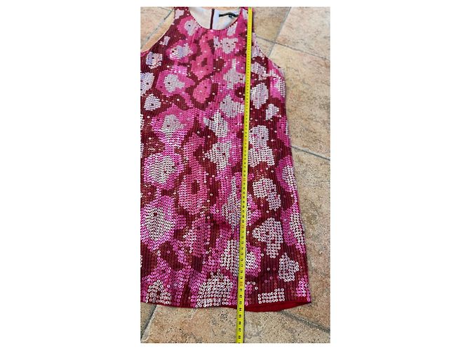 Barbara Bui Pailletten-Minikleid Pink Rot - Ansicht 7