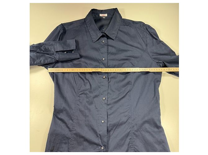 Camicia Versace Jeans Couture blu scuro ricamata - vista 5