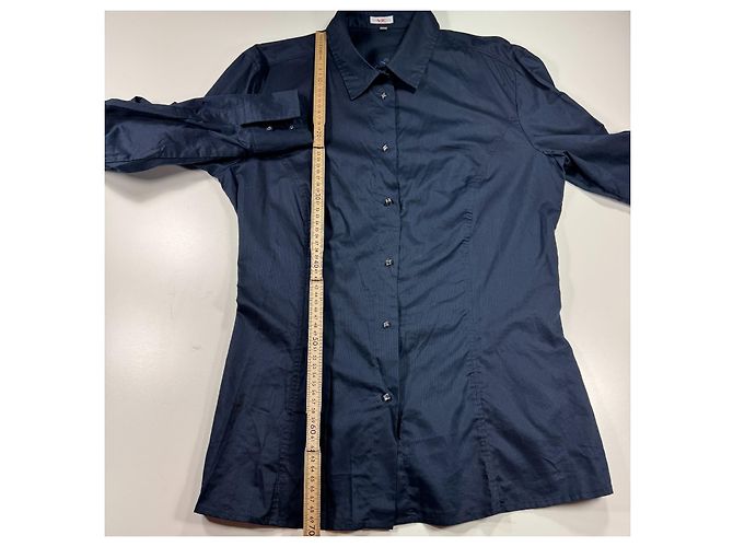 Camicia Versace Jeans Couture blu scuro ricamata - vista 6