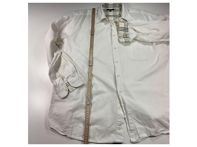 Camicia Burberry London in cotone bianco - vista 7