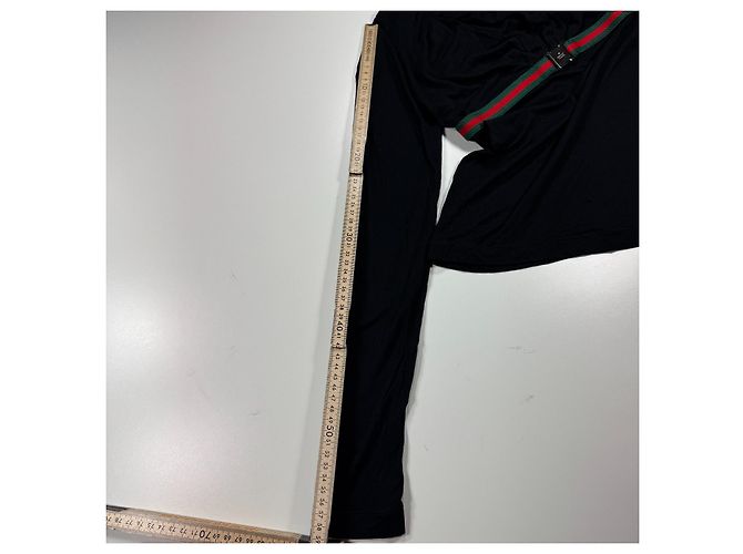 Gucci Top maniche lunghe banda Web - Nero - vista 7