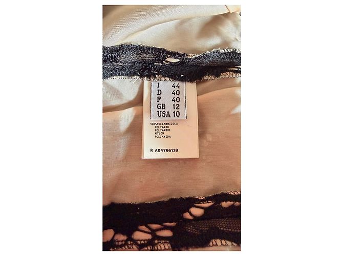 Moschino Cheap and Chic Kleid aus schwarzer Spitze mit Schleifen - Ansicht 10