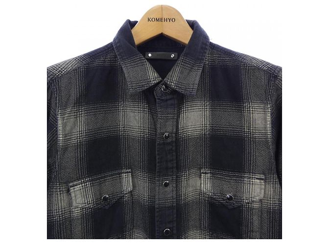 Autre Marque Camicia a quadri Minedenim Marrone Nero - vista 5